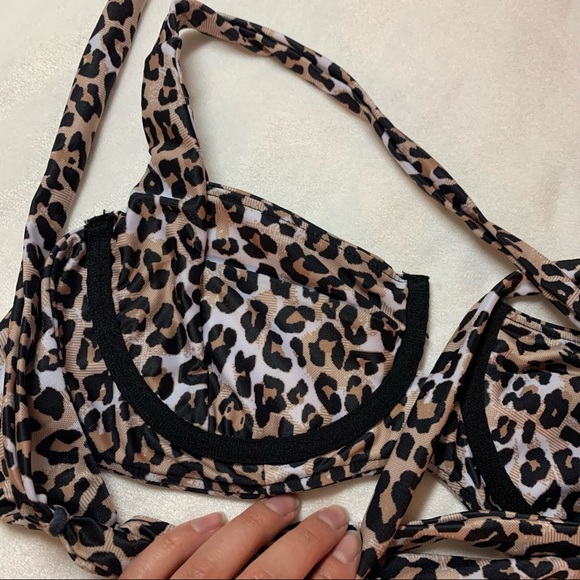 Shop Moonstone Leopard “Sarah” Bikini Swim Top - Picture 6 of 11